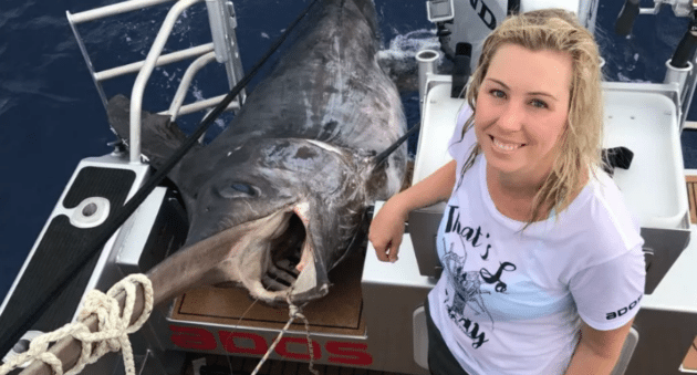 Woman Breaks 65-Year-Old Record With Monster Broadbill Swordfish