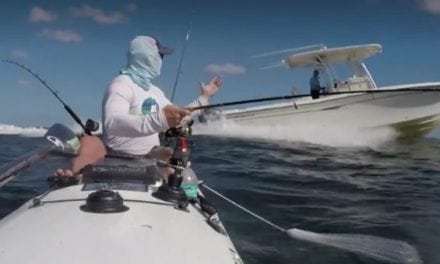 Boat Comes Dangerously Close to Offshore Kayaker