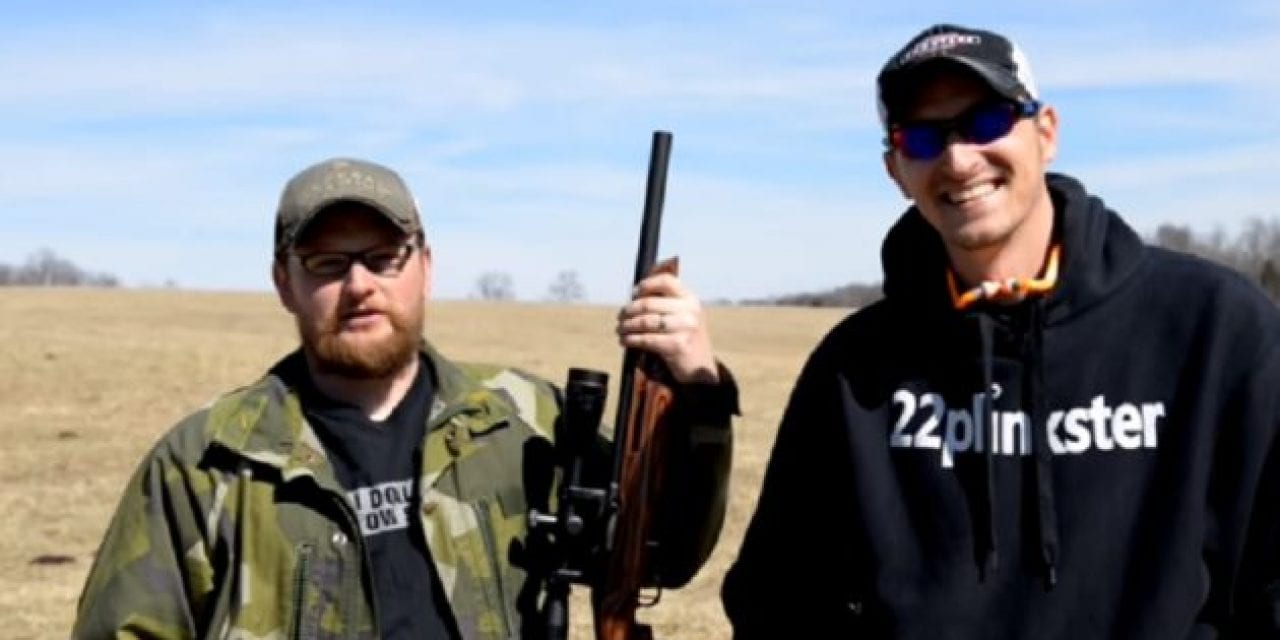 Man Tests the Long-Range Accuracy of a .22 Rifle