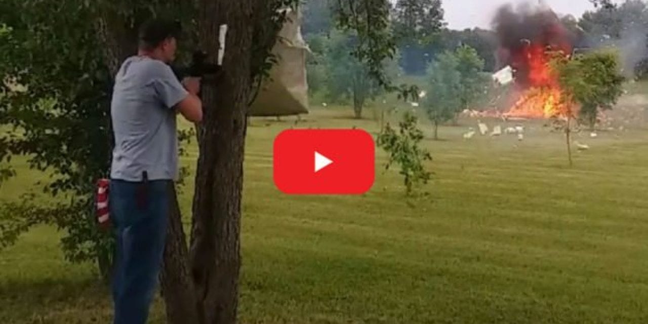 Shooting at Refrigerator Filled With Tannerite Goes Wrong