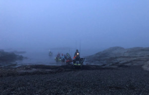 Zero dark-thirty with zero visibility and in goes the crew