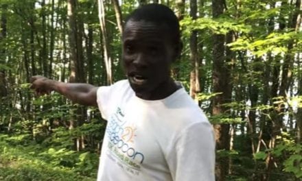 Man Outruns Two Black Bears