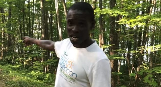 Man Outruns Two Black Bears