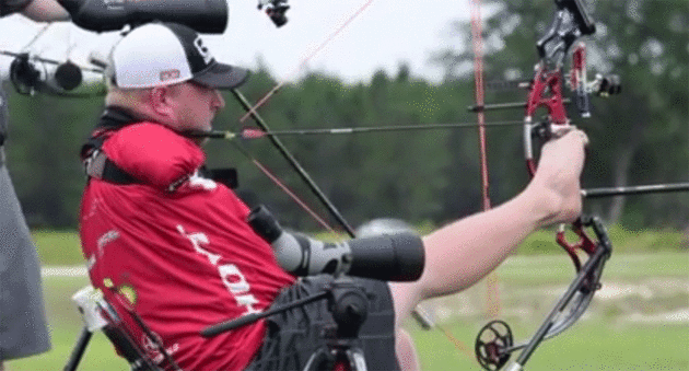 The Armless Archer is Even More Awesome Shooting in Slo-Mo