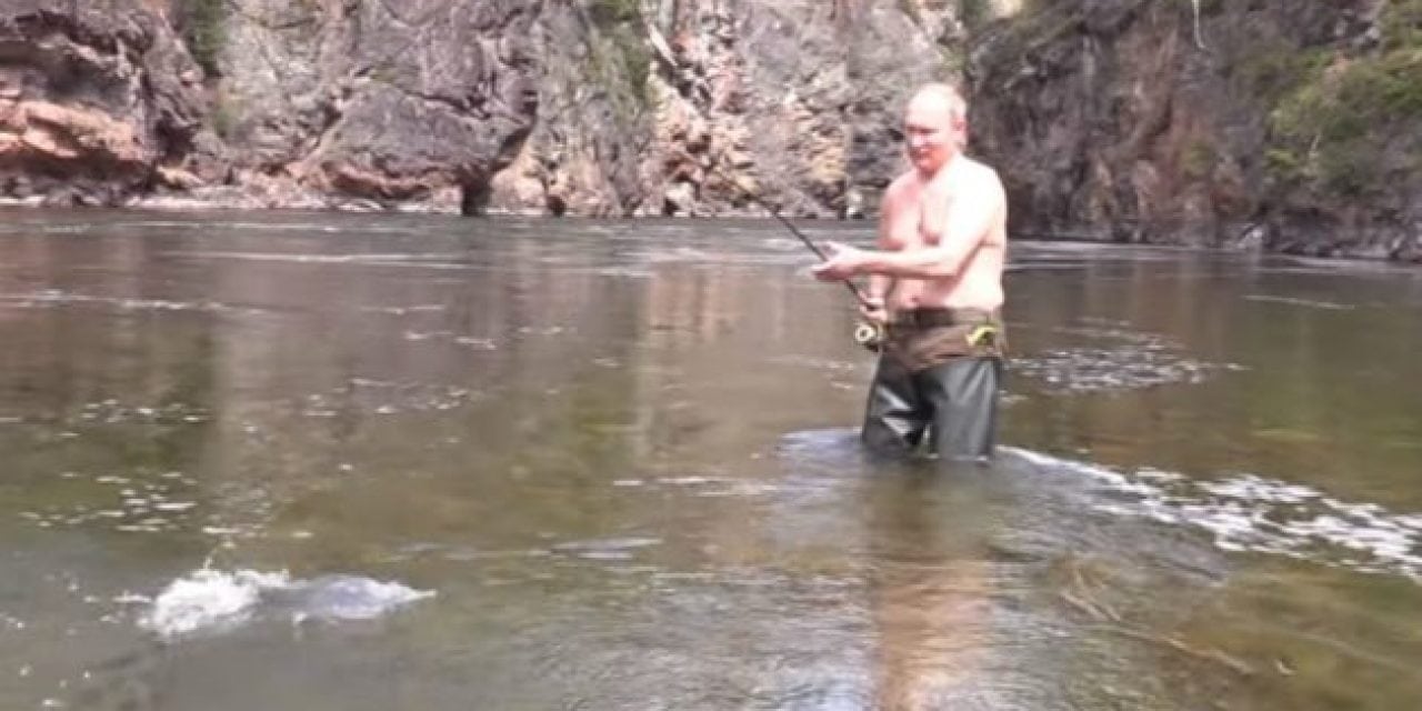 Apparently, Russian President Vladimir Putin is a Big Fan of Shirtless Fishing Vacations