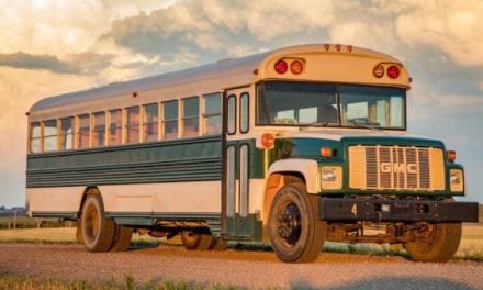 Guy Turns 65-Passenger School Bus Into the Perfect Traveling Hunting Cabin