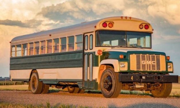 Guy Turns 65-Passenger School Bus Into the Perfect Traveling Hunting Cabin