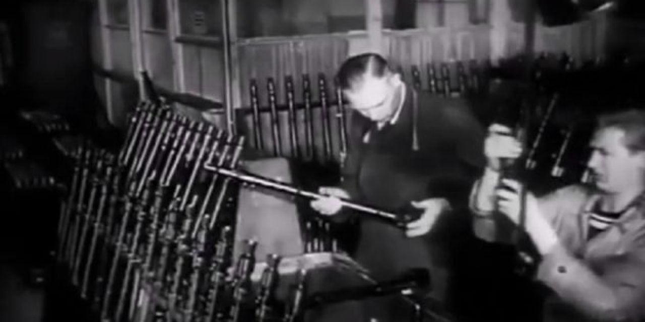 Lost Vintage Footage of WW2 German MG34 Machine Guns Being Built