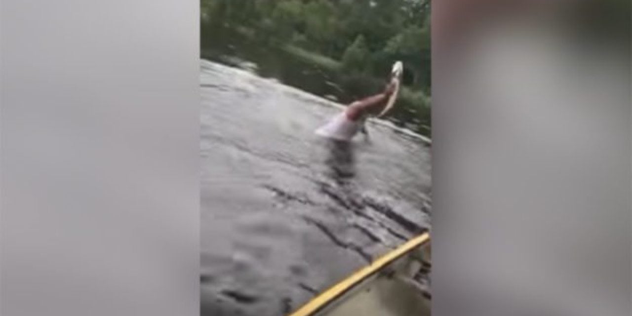 Man Catches Fish Bare Handed, and it’s All on Video