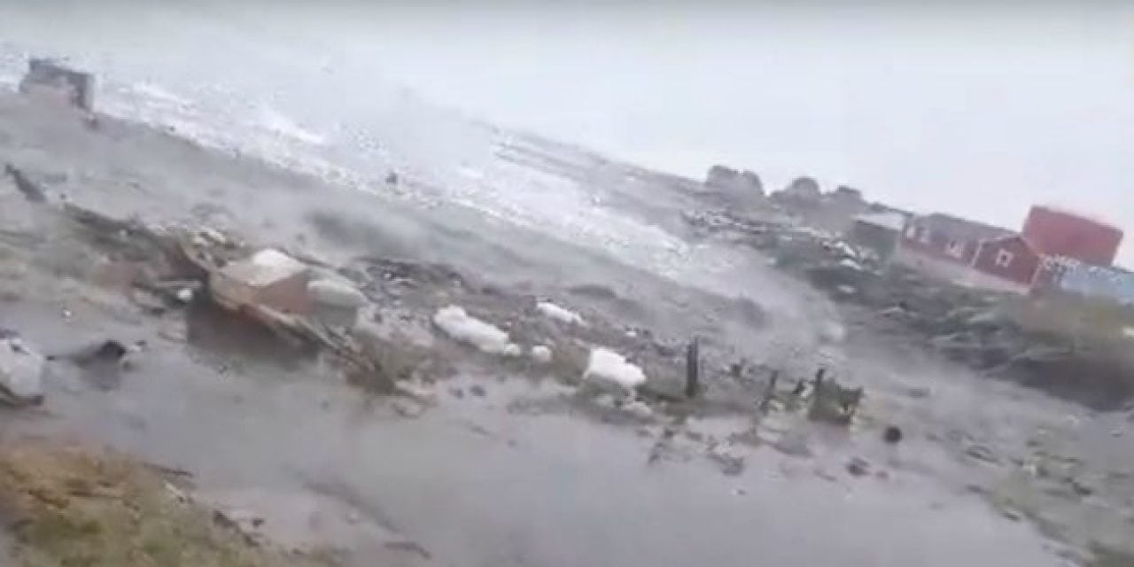 Rare Video: Mega-Tsunami Makes Landfall at Greenland Fishing Village