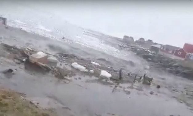 Rare Video: Mega-Tsunami Makes Landfall at Greenland Fishing Village