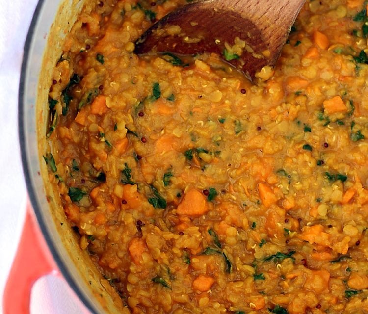 Red Lentil Sweet Potato Dal