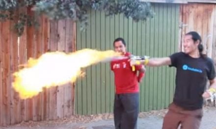 This Guy Made DIY Punch-Activated Flame Throwers, Believe That