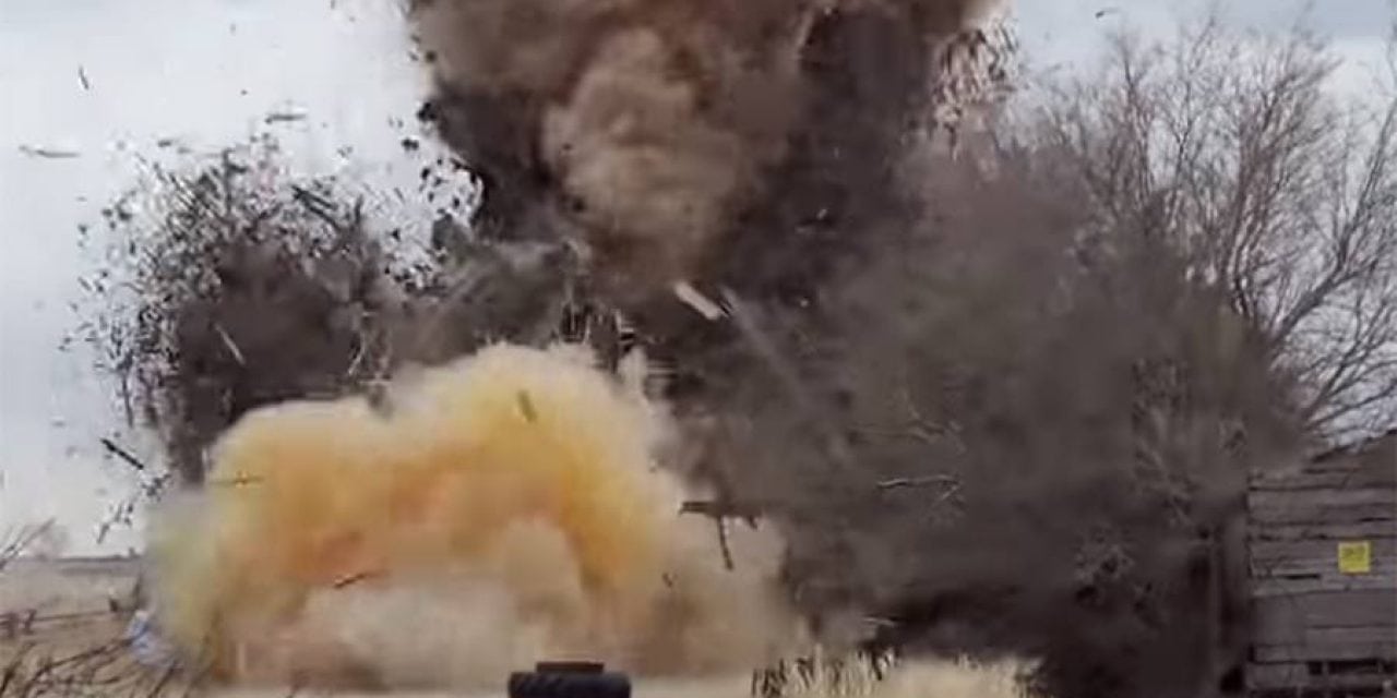 Watch 164 Pounds of Tannerite Wipe a Barn Off the Face of the Earth