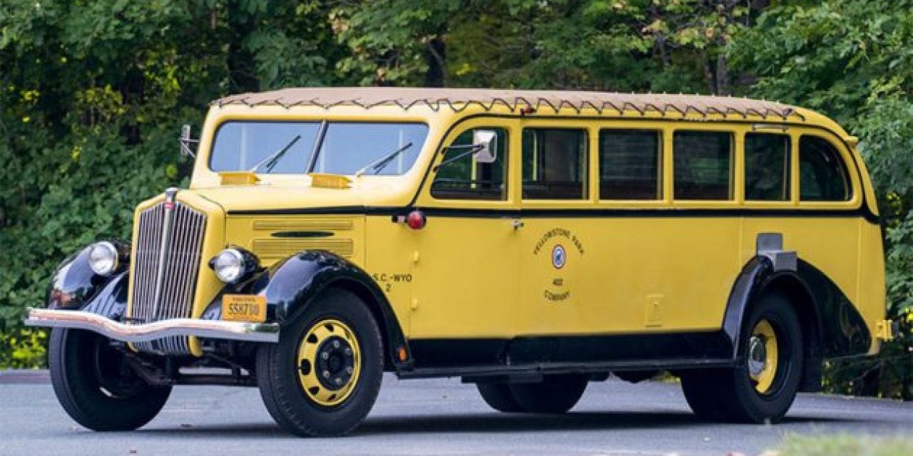 You Can Actually Bid on This 1937 Yellowstone Tour Bus