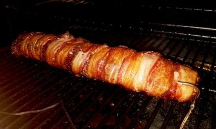 Feta Stuffed, Bacon Wrapped Venison Backstrap on the Traeger