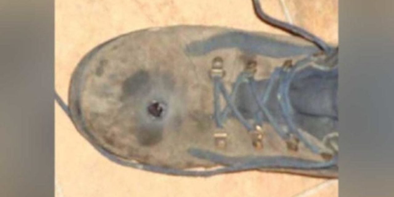GRAPHIC: Stupid Guy Thought Steel-Toed Boots Stop Bullets