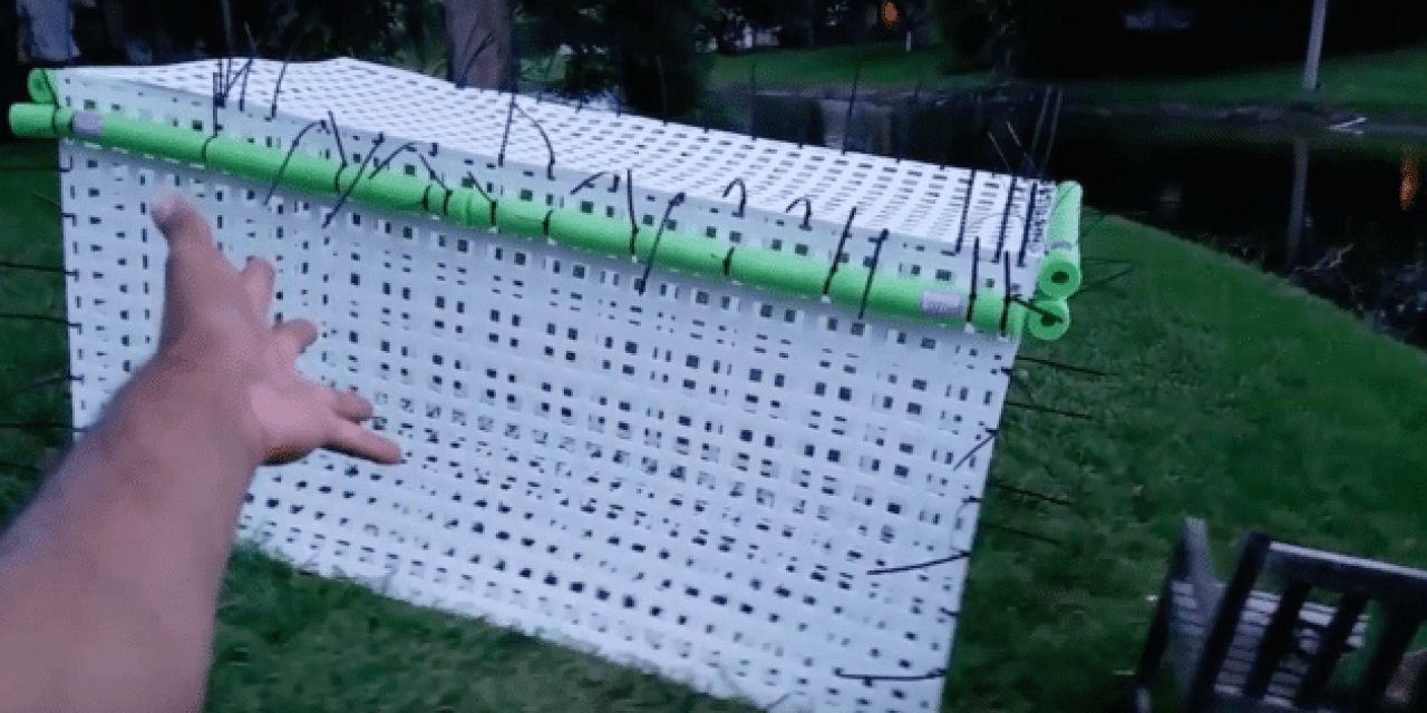 Guy Builds Massive Fish Cage to Keep His Pets Safe From Irma