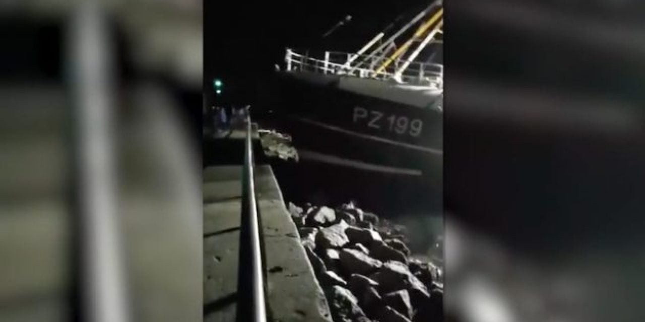 Video: Drunk Guy Provides Commentary for a Fishing Trawler that Crashed into a Pier