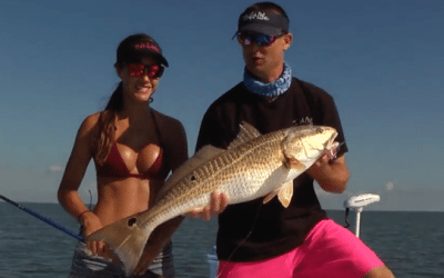 Video: Luiza Hooks Massive Bull Redfish in Venice, Louisiana