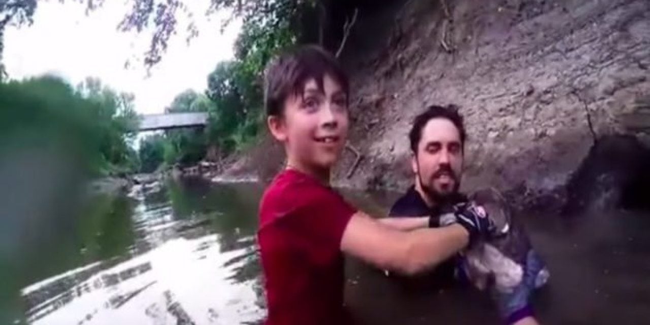 Young Noodler Pulls Catfish Bigger Than Him Out of a Cave