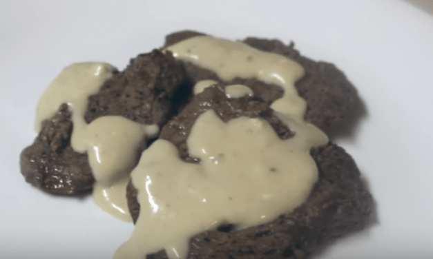 Seared Venison with Blue Cheese Cream Sauce
