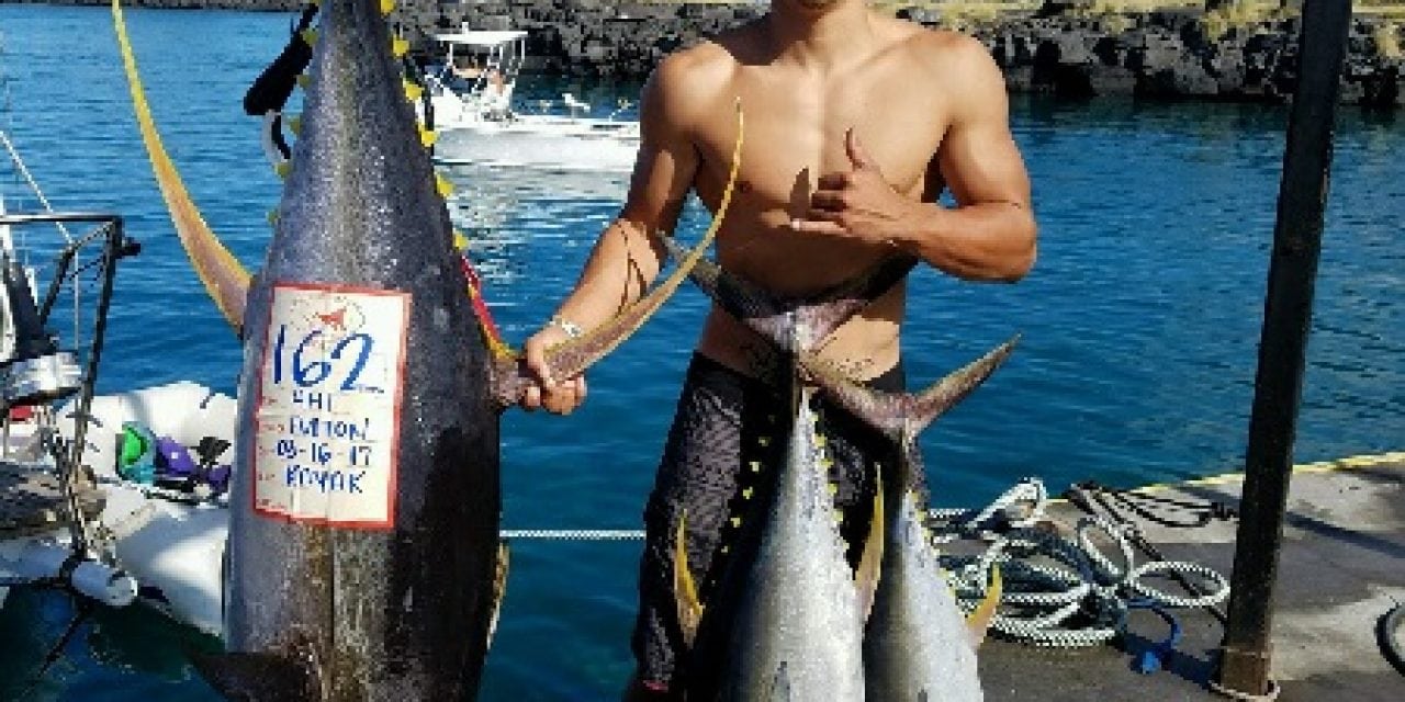 162-Pound Yellowfin Caught Aboard a Hobie Mirage