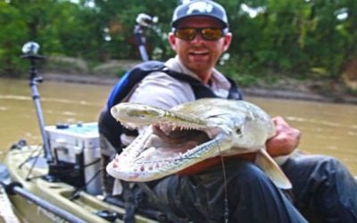 Fishing Ambassador Robert Field Boats a Bucket-List Alligator Gar from a Kayak