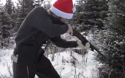 How to Cut Down a Christmas Tree with a Shotgun