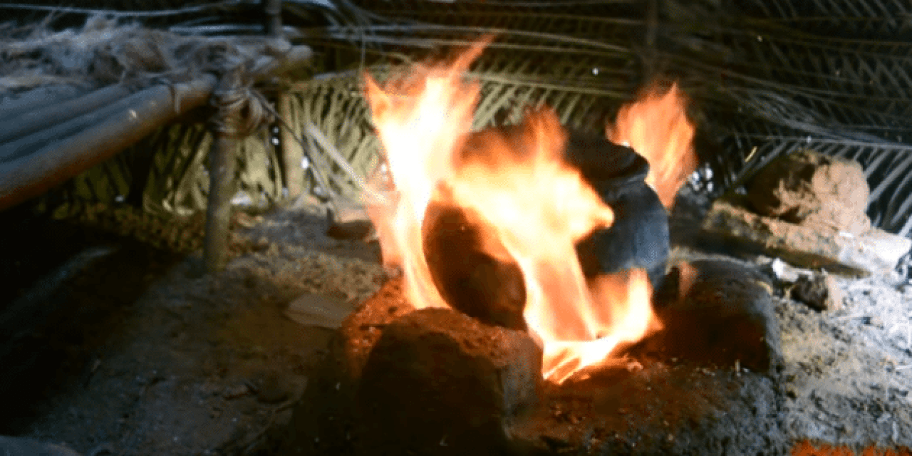 Primitive Technology: Making a Fired Clay Pot to Boil Water