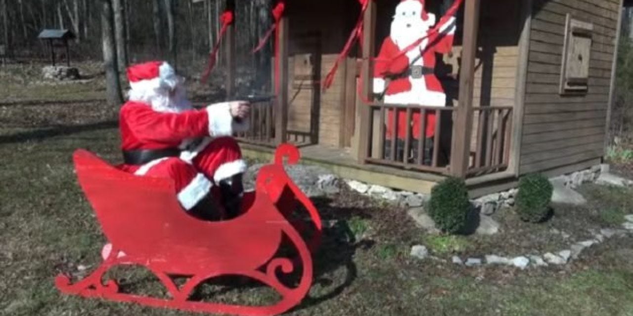 Santa Claus Plays Jingle Bells with the Good Ole 1911 Pistol