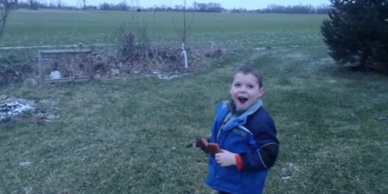 The Best Christmas Ever: 6-Year-Old Boy Shoots First BB Gun