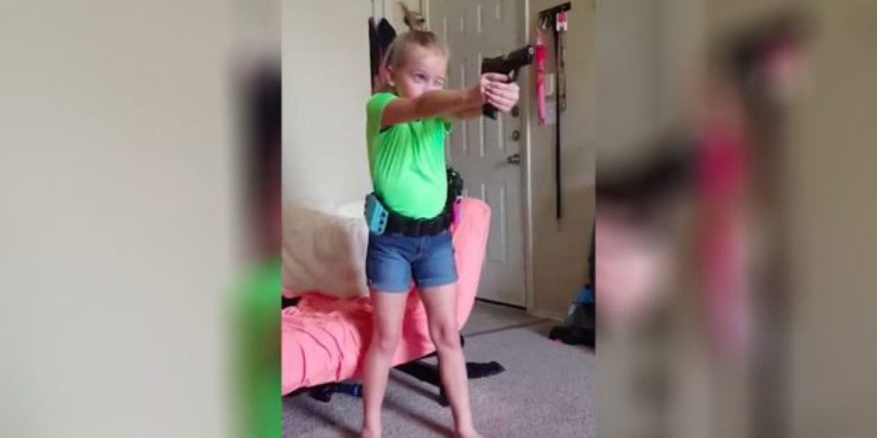 Watch a Young Lady Who Knows How to Control Her Firearm