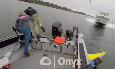 Anglers Jump Ship, Come Inches from Being Obliterated by Oncoming Boat