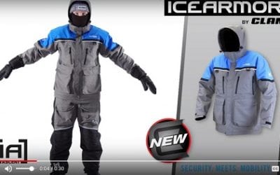 Best Float Suit on Ice the Ascent Float Parka and Bibs by Clam Outdoors