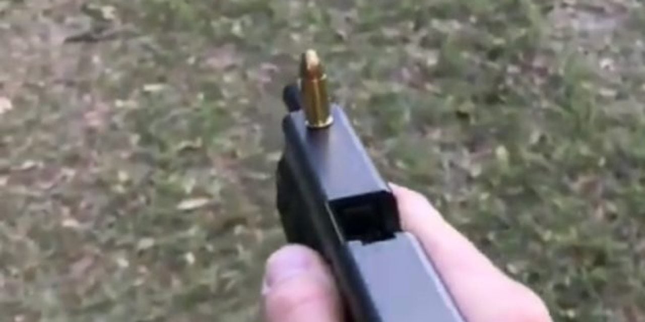 Glock Owner Loads a Single Round with a Trick Shot