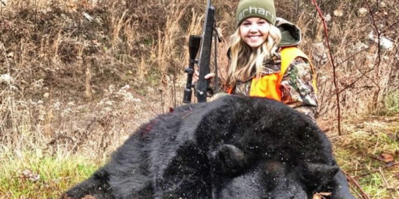 Huntress Lands 252-Yard Shot on Black Bear with Her 7mm Magnum