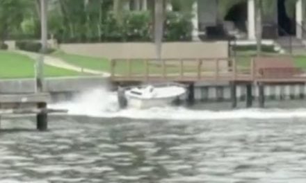 Runaway Boat Crashes into Dock at Full Speed