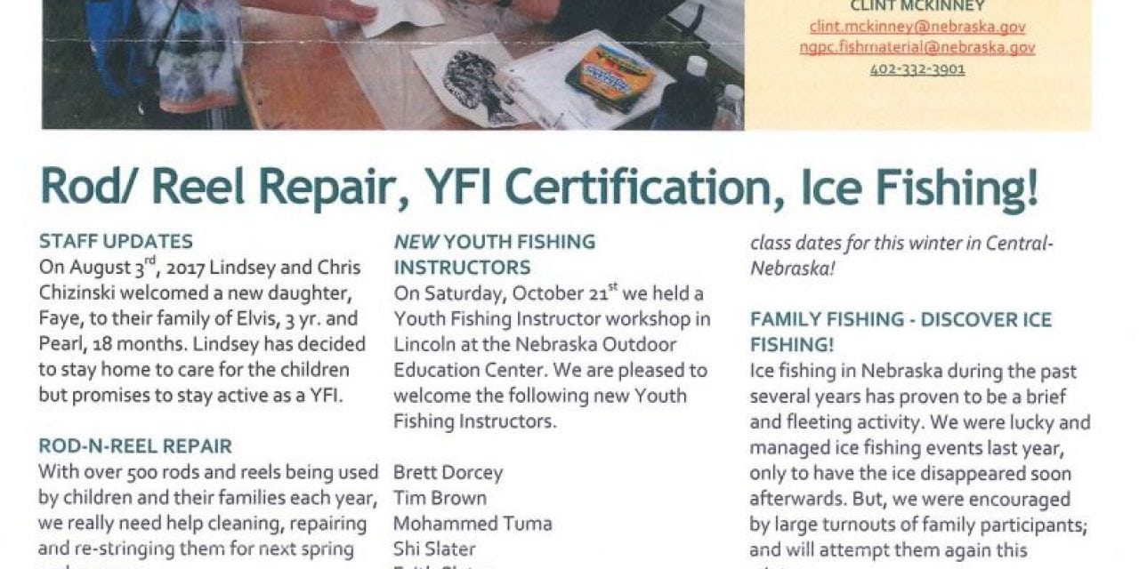 Youth Fishing Instructor Newsletter Winter 2018