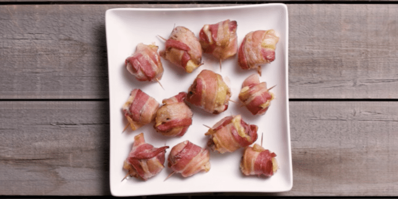 Bacon-Wrapped Duck Reuben Bites? Yes, Please!