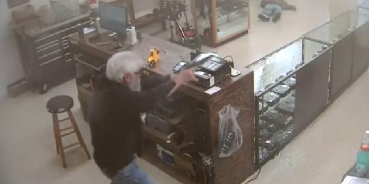 GRAPHIC: Gun Shop Robber Gets Instant Karma