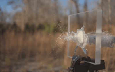 Here’s a .50 Cal Hitting a Ballistic Glass Window in Super Slo-Mo