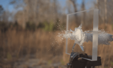 Here’s a .50 Cal Hitting a Ballistic Glass Window in Super Slo-Mo