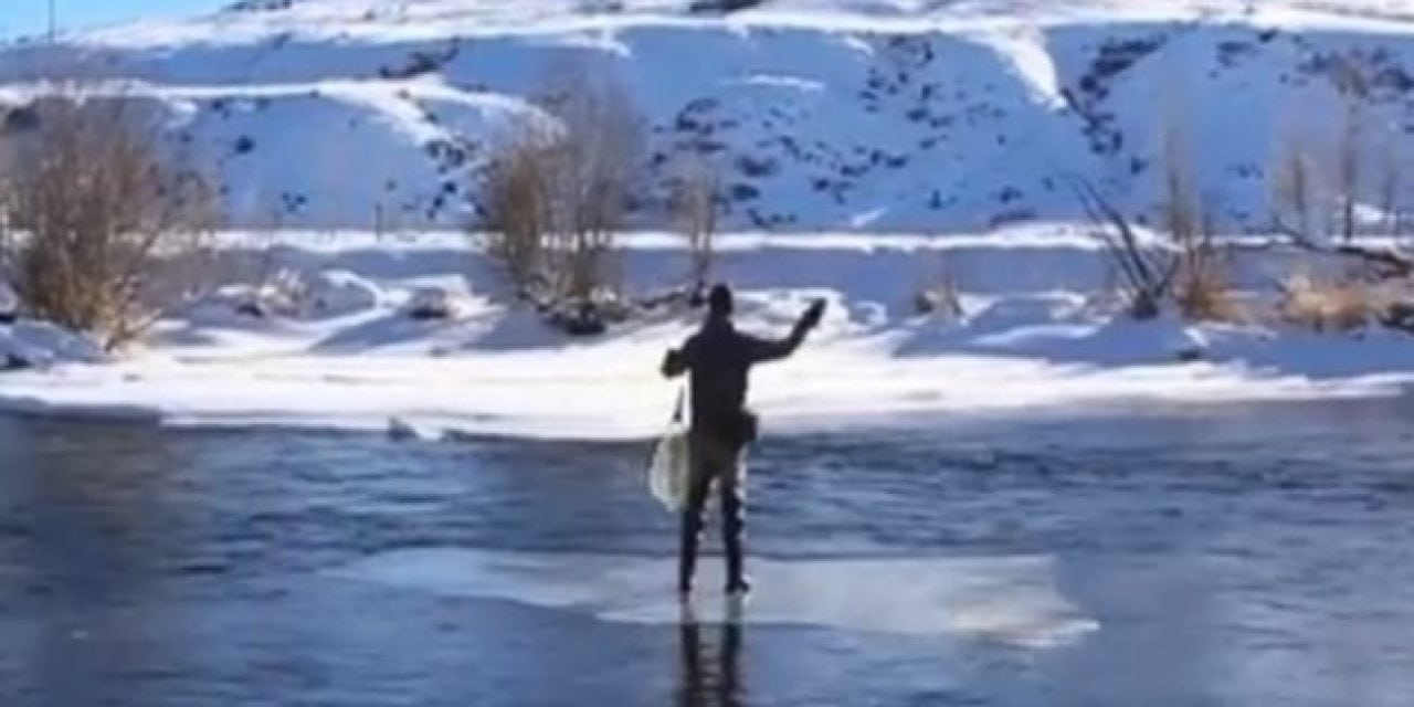 Fly Fishing from a Sheet of Floating Ice? Well, Why Not?