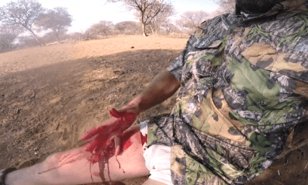 GRAPHIC: Tim Wells Badly Wounded by His Own Spear