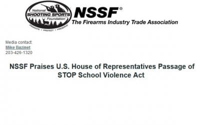 NSSF Praises U.S. House of Representatives Passage of STOP School Violence Act