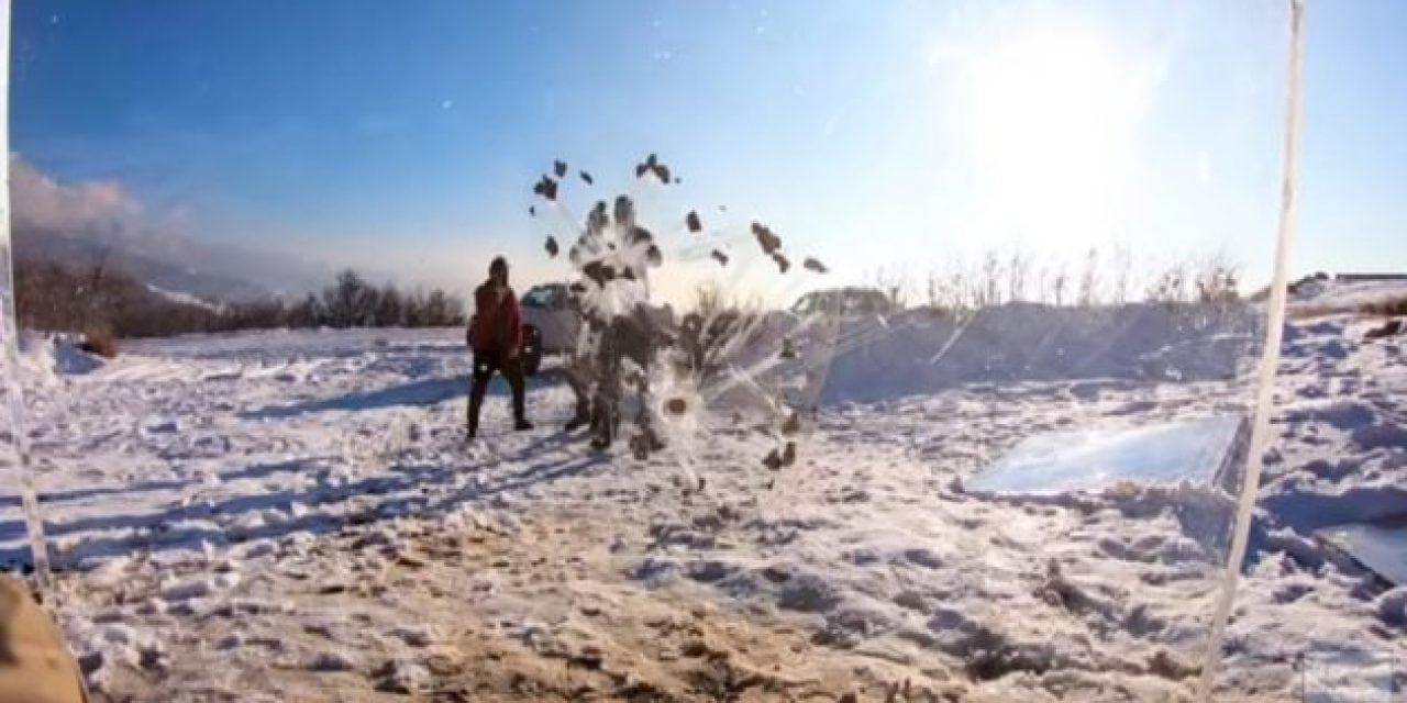 Would You Stand Behind Bulletproof Glass and Let Your Buddy Shoot at You?