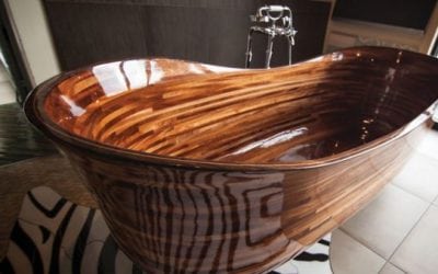 Seattle Woodworker Creates Stunning Bathtubs Using Marine Technology