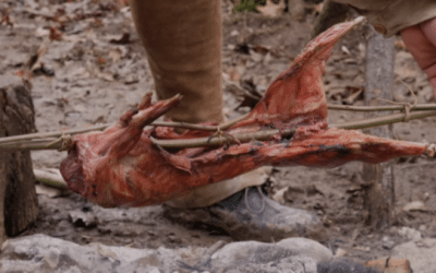 Spitting a Rabbit and Historic Bushcraft Cooking Systems