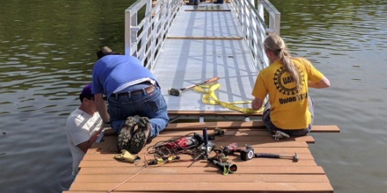 USA, Union Volunteers Renovate Wolftever Creek Boat Ramp